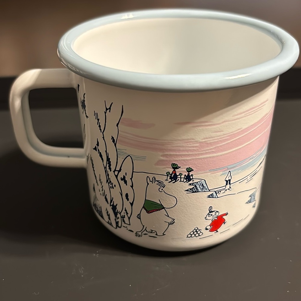 Moomin Ski Themed Mug Cup Muurla Finland New W/O Tags